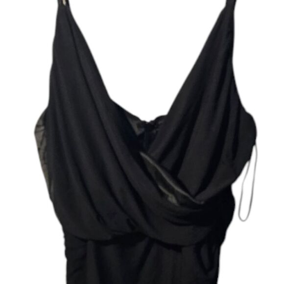 FASHION‎ NOVA Plus Size Black Ruched Dress - Size 3X - Picture 2 of 10